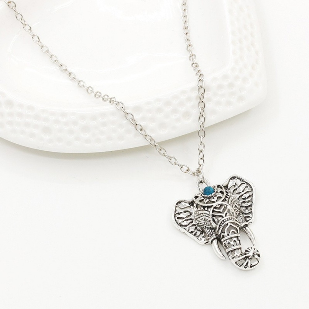 2/$25 Elephant Silver Necklace, NEW - Picture 4 of 4